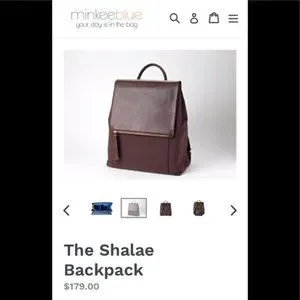 BEST PRICE ON POSH Minkee Blue Shalae work/travel backpack bag purse in Blue EUC Minkee Blue | Bags | Best Price On Posh Minkee Blue Shalae  main image 4